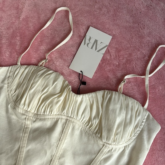 🤍Zara Linen Blend Corset Style Bodysuit - Picture 6 of 12